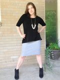Ladies Two Tone Tunic - Crop Top, Top + Tunic