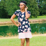 Ladies Two Tone Tunic - Crop Top, Top + Tunic