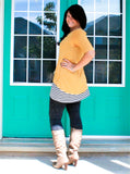 Ladies Two Tone Tunic - Crop Top, Top + Tunic