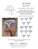 The Thongies - Mentionables {Underwear} Collection - PDF Sewing Pattern