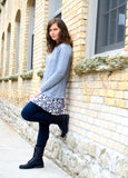 Ladies Two Tone Tunic - Crop Top, Top + Tunic